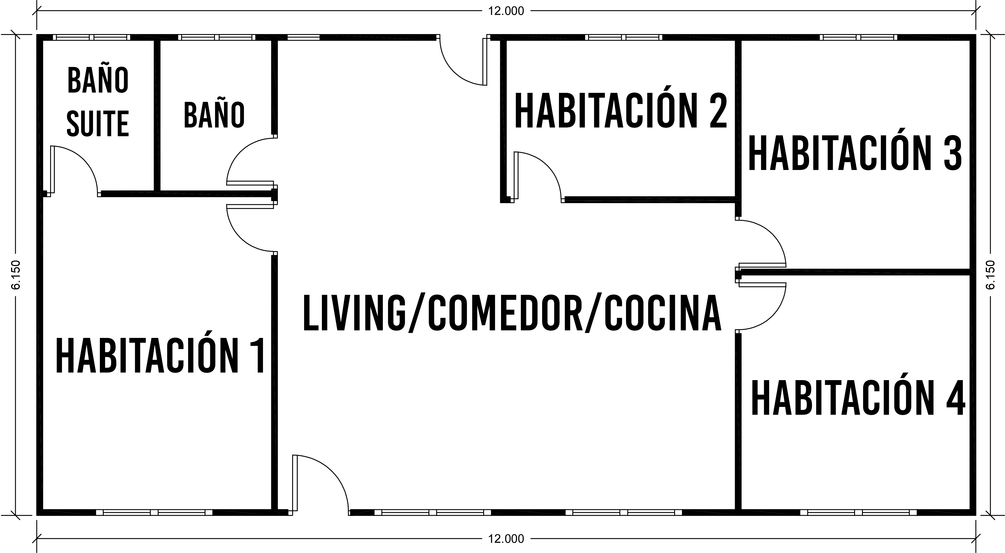 Plano Casa 72 mts